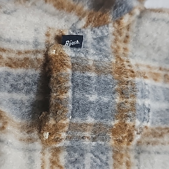 baby b'gosh Baby 3 Month Brown Plaid 2 Pockets Hooded Lined Button Front Jacket - Picture 8 of 14